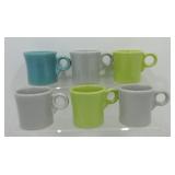 Vintage Fiesta lot of 6 mugs, mixed