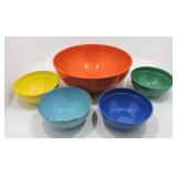 Fiesta go along metal 5 pc popcorn bowl set,