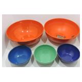 Fiesta go along metal 5 pc popcorn bowl group,