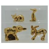 Harlequin lot of 4 gold Maverick animals