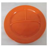 Vintage Fiesta 12" compartment plate, red,