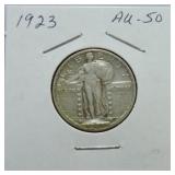 1923 Standing Liberty quarter AU50