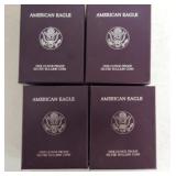 Lot of 4 - 1986 Silver Eagle proofs