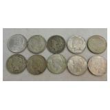 Lot of 3 Morgan & 7 Peace dollars