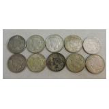 Lot of 10 Peace dollars