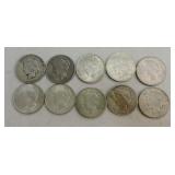 Lot of 10 Peace dollars