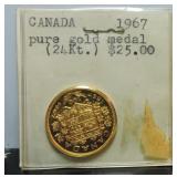 1967 Canada $100 24kt gold