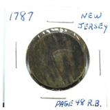 1787 New Jersey Colonial copper