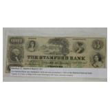 1861 Stamford Bank, Stamford CT, $3 note