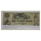 1856 $1 The Thames Bank, Laurel IN