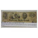 1856 $2 Indiana State Bank, Bloomfield IN