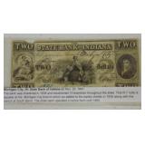 1841 $2 State Bank of Indiana, Michigan