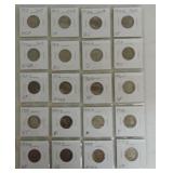 Buffalo nickel set 1913-38, key and semi key and