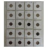 Indian cent set 1857-1909 including many key