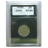 1935 Buffalo nickel DDR XF45