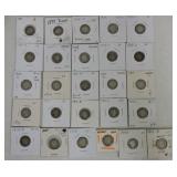 Lot of 26 Barber dimes 1892-1916