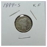 1899-S  Barber dime XF