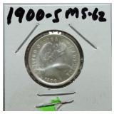 1900-S Barber dime MS62