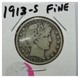 1913-S Barber half F