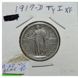 1917-D Standing Liberty quarter Ty1 XF