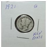 1921 Mercury dime G