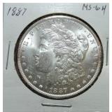 1887 Morgan dollar MS64