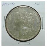 1921-D Morgan dollar AU