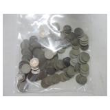 Bag of 126 Liberty nickels