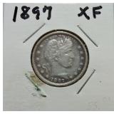 1897 Barber quarter XF