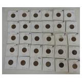 Lot of 30 Lincoln cents 1909-1919, many