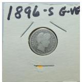 1896-S Barber dime G/VG