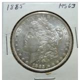 1885 Morgan dollar MS63