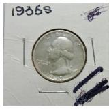 1935-S Washington quarter AU