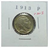 1913 Buffalo nickel Ty1 BU