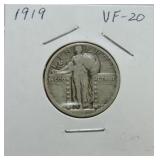 1919 Standing Liberty quarter VF20