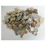 Large lot of foreign coins