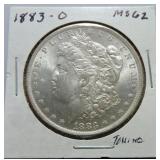 1883-O Morgan dollar MS62