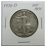 1938-D Walking Liberty half