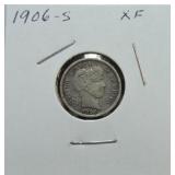 1906-S Barber dime XF