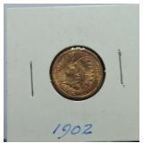 1902 Indian cent, BU