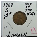 1909-S Lincoln cent