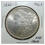 1886-S Morgan dollar MS63