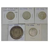 Lot of 5 German coins