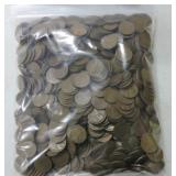 Bag of 791 unsorted Lincoln wheat cents