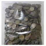 Bag of 1000 unsorted Lincoln wheat cents