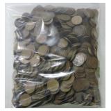 Bag of 1000 unsorted Lincoln wheat cents