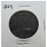 1829 Bust half