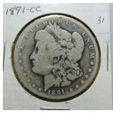 1891-CC Morgan dollar