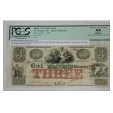 1858 $3 Bank of Macomb County, M. Clemens MI