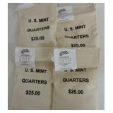 4 - US mint $25 bags of 2010 America the